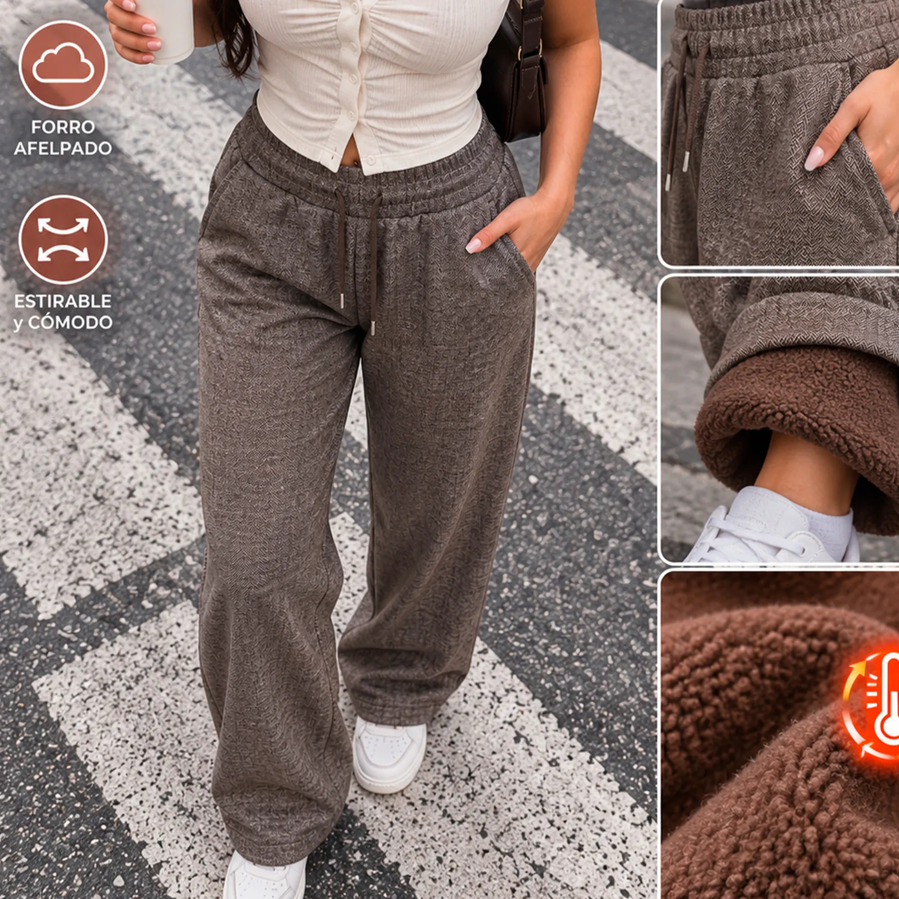 AD2650 Pantalón de vestir con estampado 15895